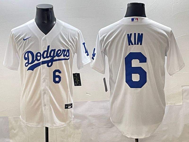 Men 2025 Los Angeles Dodgers #6 H.S.Kim White Game Nike MLB Jersey style 16->los angeles dodgers->MLB Jersey